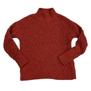Maurices Orange Cable Knit Turtleneck Sweater S